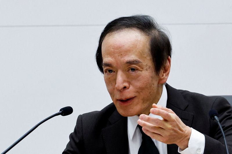 BOJ's Ueda rules out responding to weak yen with rate hike