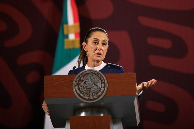 Mexico's Sheinbaum to push forward with judicial reform, peso slumps